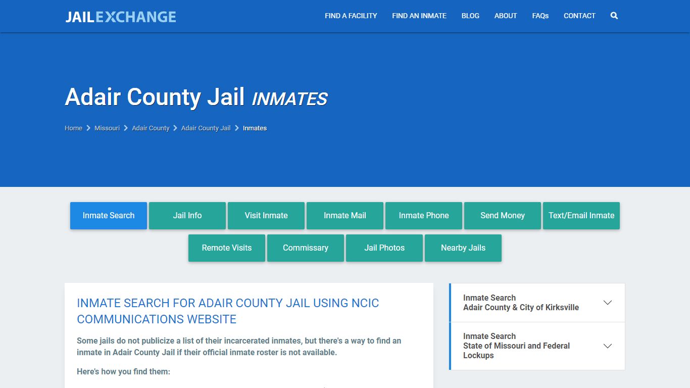 Adair County Inmate Search | Arrests & Mugshots | MO - JAIL EXCHANGE